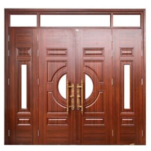 Cửa Thép Vân Gỗ 4 Cánh DTA-4L-H4 (khoét kính)-H4A (khoét kính)
